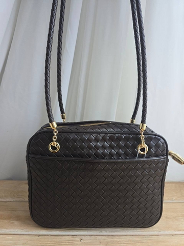 Bottega Veneta сумка женские натуральная кожа коричневые люкс 476049JL