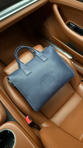 Hermes портфель мужские натуральная кожа синие премиум 782590AM