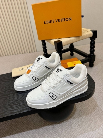 Louis Vuitton кроссовки мужские натуральная кожа летние весенние / осенние белые премиум 389390MJ