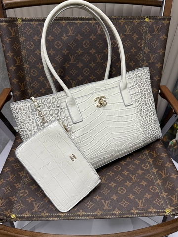 Chanel сумка женские натуральная кожа белые люкс 303398PC