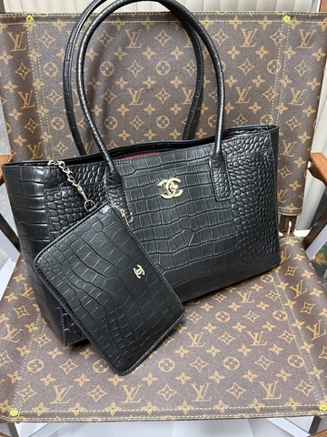 Chanel сумка женские натуральная кожа черные люкс 543806VD