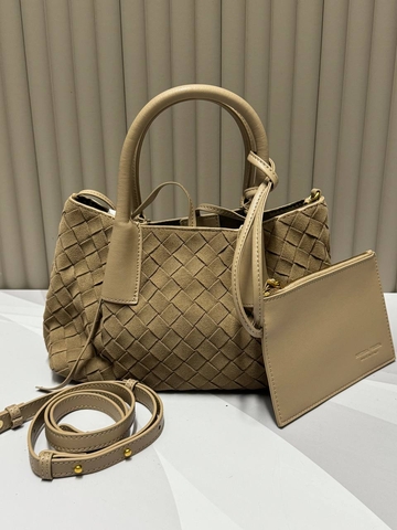 Bottega Veneta сумка женские натуральная замша желтые бежевые люкс 540698AX