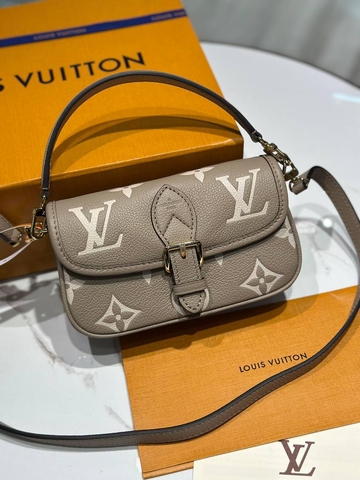 Louis Vuitton Nano Diane сумка женские натуральная кожа бежевые серые премиум 658684ES