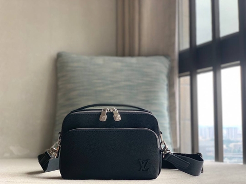 Louis Vuitton сумка мужские натуральная кожа черные премиум 494301AK