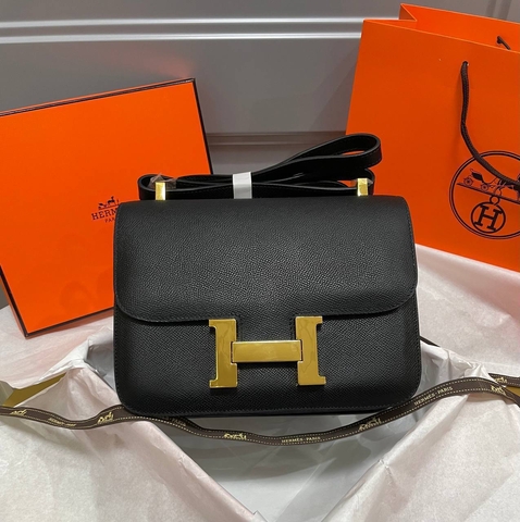 Hermes Constance сумка женские натуральная кожа черные люкс 870410XH