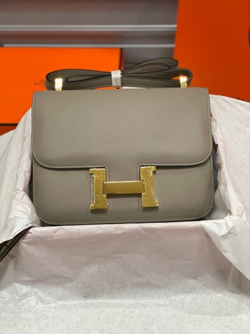 Hermes Constance сумка женские натуральная кожа бежевые серые люкс 442958RC