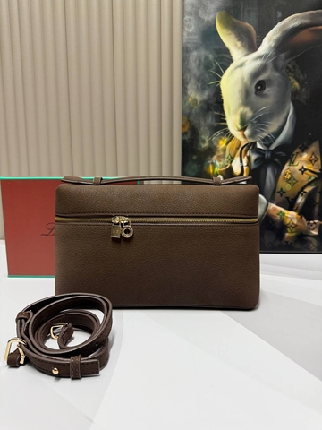 Loro Piana сумка женские нубук коричневые люкс 855340JX