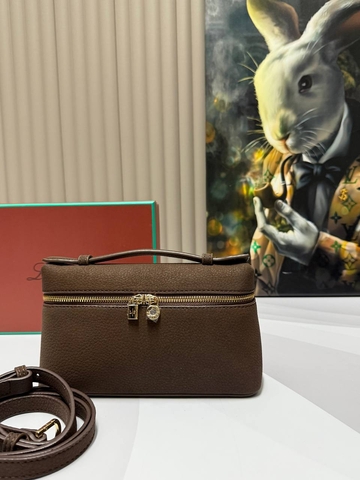 Loro Piana сумка женские нубук коричневые люкс 398536OF