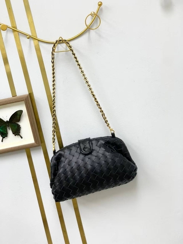 Bottega Veneta сумка женские натуральная кожа черные люкс 377631IH