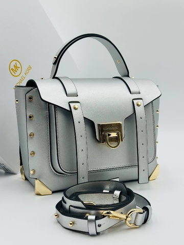 Michael Kors сумка женские натуральная кожа серебристые люкс 455917EX