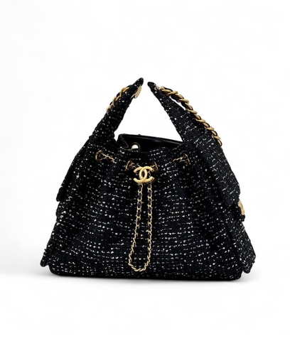 Chanel сумка женские текстиль черные премиум 921763UH