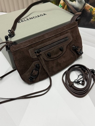 Balenciaga сумка женские натуральная замша коричневые люкс 308445PZ