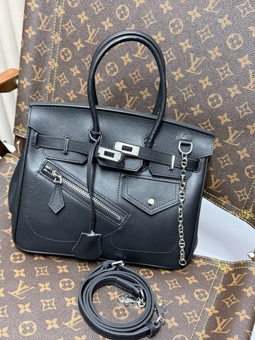 Hermes сумка женские натуральная кожа черные люкс 680980IM
