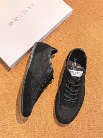 Jimmy Choo Sunny Trainer кроссовки женские текстиль летние весенние / осенние черные премиум 908843FC
