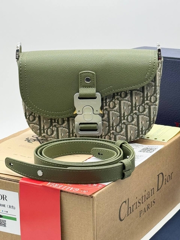 Dior сумка мужские натуральная кожа текстиль зеленые люкс 794945TJ