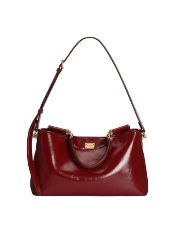 Dolce & Gabbana сумка женские натуральная кожа красные бордовые премиум 976703DF