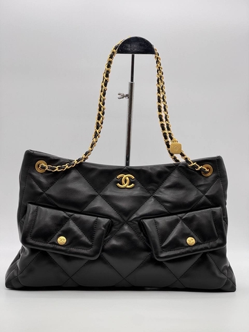 Chanel сумка женские натуральная кожа черные люкс 267144JY