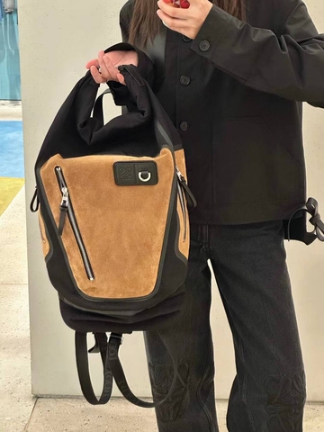 Loewe рюкзак женские натуральная замша оранжевые премиум 875936NQ