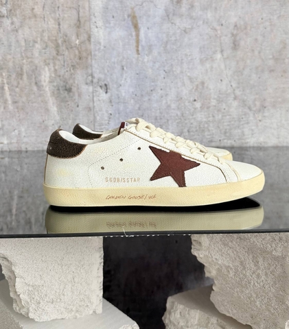 Golden Goose кроссовки мужские натуральная кожа весенние / осенние бежевые белые премиум 357381SP