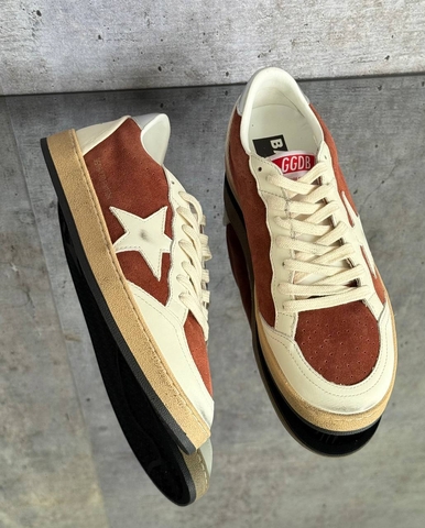 Golden Goose кроссовки мужские натуральная кожа натуральная замша весенние / осенние оранжевые премиум 738277JM