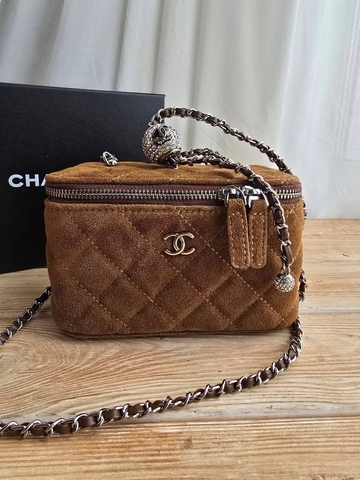 Chanel сумка женские натуральная замша оранжевые люкс 554005TT