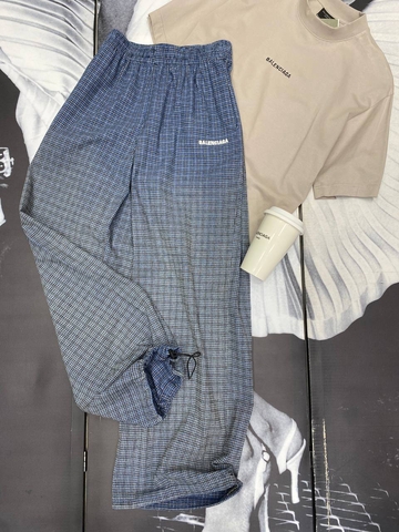 Balenciaga брюки женские синие премиум 725774UO