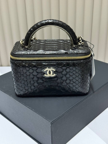 Chanel сумка женские натуральная кожа черные люкс 591329OV