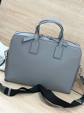 Loewe портфель мужские натуральная кожа серые премиум 908636JJ