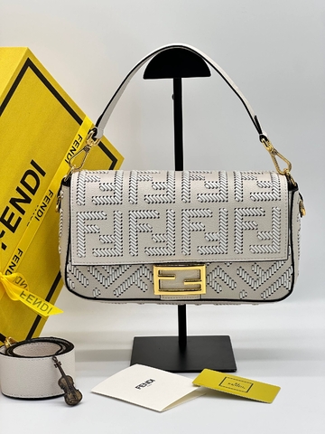 Fendi сумка женские натуральная кожа белые люкс 198875TA