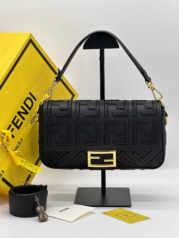 Fendi сумка женские натуральная кожа черные люкс 320638QJ