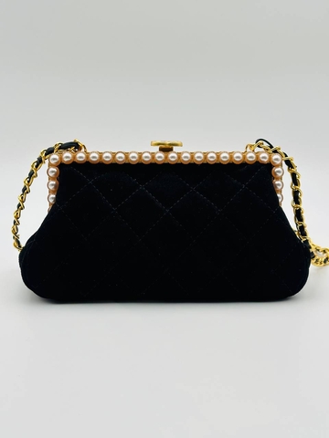 Chanel сумка женские натуральная замша черные люкс 485557PR