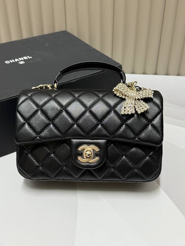 Chanel сумка женские натуральная кожа черные люкс 866297OR
