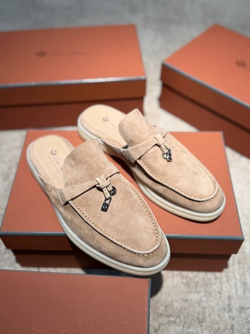 Loro Piana Charms Walk Babouche мюли женские натуральная замша весенние / осенние бежевые премиум 182439VA