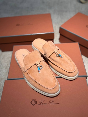 Loro Piana Charms Walk Babouche мюли женские натуральная замша весенние / осенние розовые премиум 949574BS