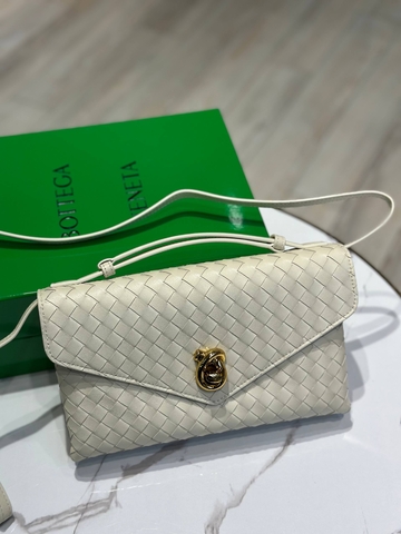 Bottega Veneta сумка женские натуральная кожа бежевые белые премиум 642457SU