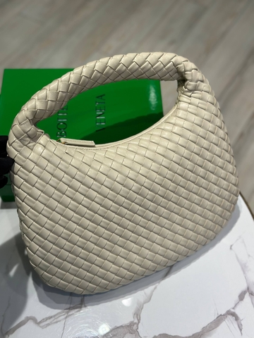 Bottega Veneta сумка женские натуральная кожа бежевые белые премиум 871059KY
