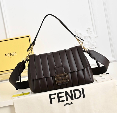 Fendi сумка женские натуральная кожа коричневые люкс 217378OI