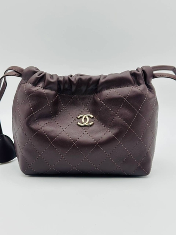 Chanel сумка женские натуральная кожа бордовые люкс 238562SH