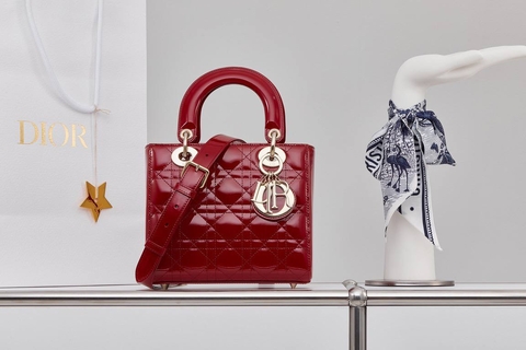 Dior LADY сумка женские натуральная кожа красные премиум 884377VZ