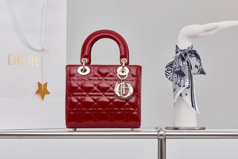 Dior LADY сумка женские натуральная кожа красные премиум 910696BM
