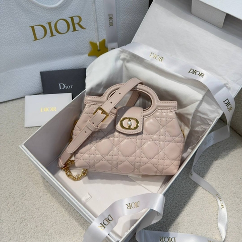 Dior Jolie сумка женские натуральная кожа розовые премиум 353628KW