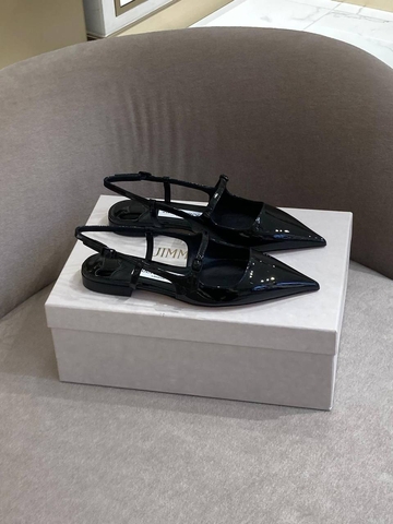 Jimmy Choo балетки женские натуральная кожа летние весенние / осенние черные премиум 228407DD
