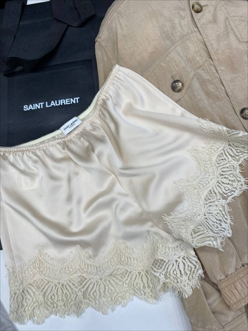 Yves Saint Laurent шорты женские бежевые белые премиум 568483ID