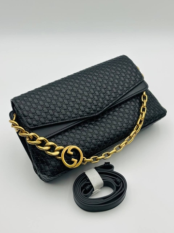 Gucci сумка женские натуральная кожа черные люкс 219976YP