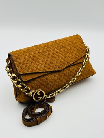 Gucci сумка женские натуральная замша оранжевые люкс 768741IX