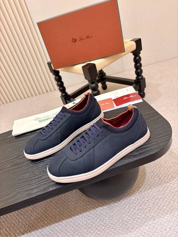 Loro Piana кроссовки мужские нубук весенние / осенние синие люкс 223264LP