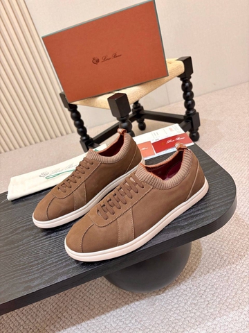 Loro Piana кроссовки мужские нубук весенние / осенние коричневые оранжевые люкс 924991JJ