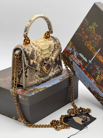 Dolce & Gabbana сумка женские натуральная кожа бежевые люкс 929528HU