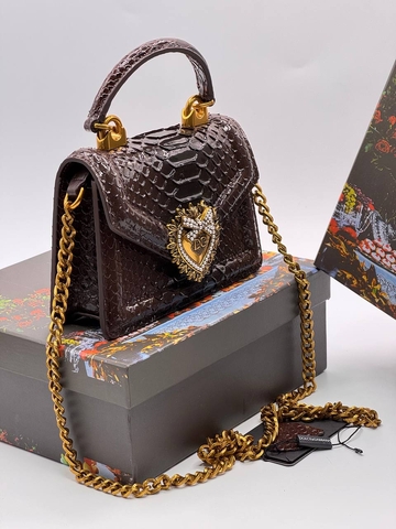 Dolce & Gabbana сумка женские натуральная кожа коричневые люкс 397070MN