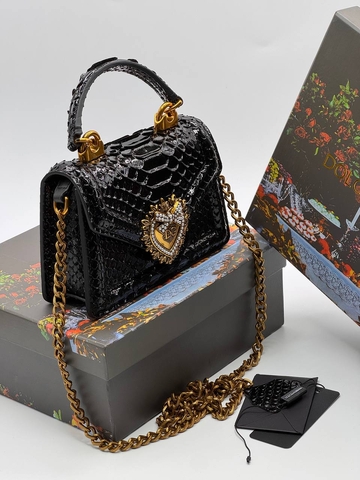 Dolce & Gabbana сумка женские натуральная кожа черные люкс 771467FL